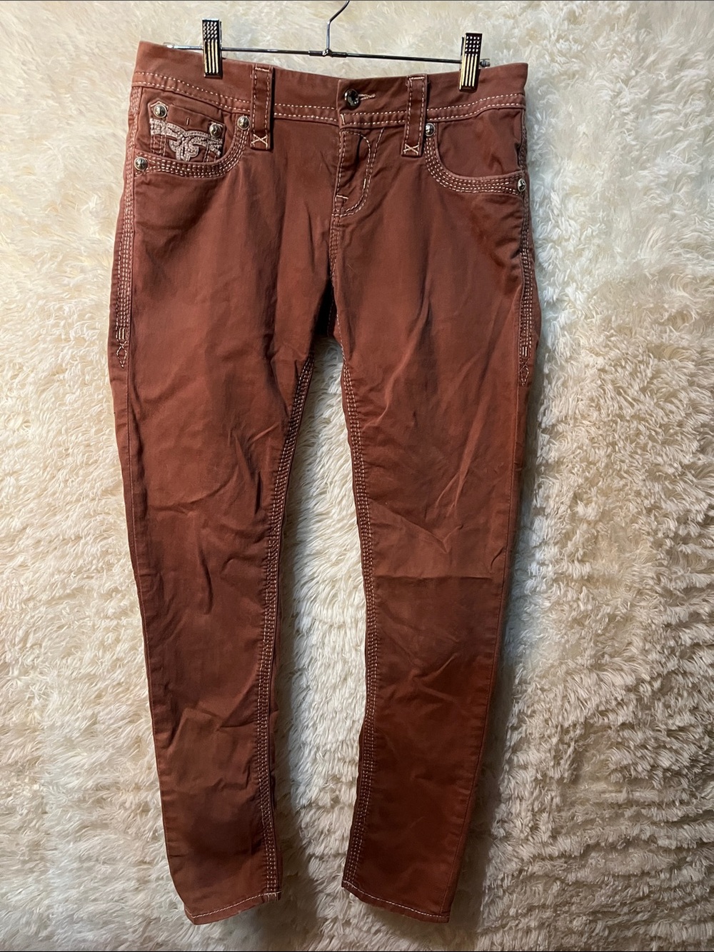 Rock Revival Women's Skinny Jeans in Rust